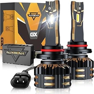 Auxbeam 9005 HB3 Fog Light Bulbs, 800% Brighter Light Bulbs, 6500K 9005 Powersports Bulbs For UTV ATV Offroad Vehicles