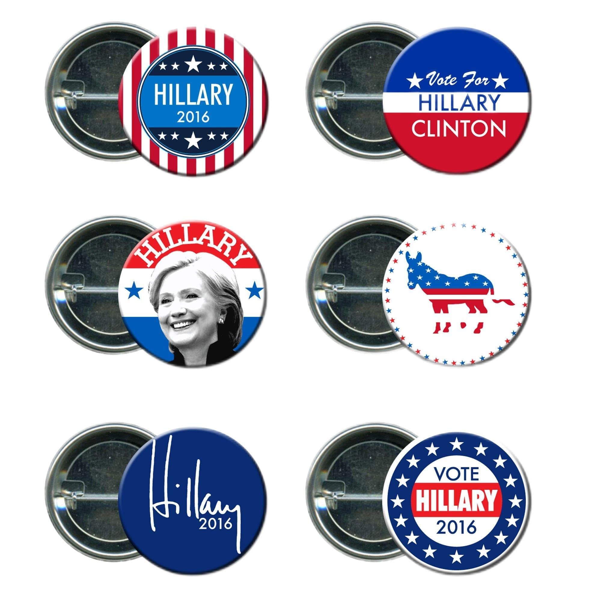 Hillary Clinton Round Button / Pin Mini Combo Campaign Set 2