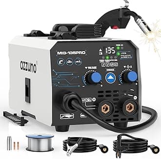 135A MIG Welder 110v, 3 in 1 MIG Welder Machine Flux Core Welder/Lift TIG/Stick Welding Machine, Portable Wire Feed Welder, Gasless Welding Machine