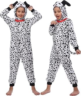 Wizland Animal Costume for Kids, Leopard Cow Monkey Reindeer Tiger Dalmatian Snowman Santa for Christmas Halloween