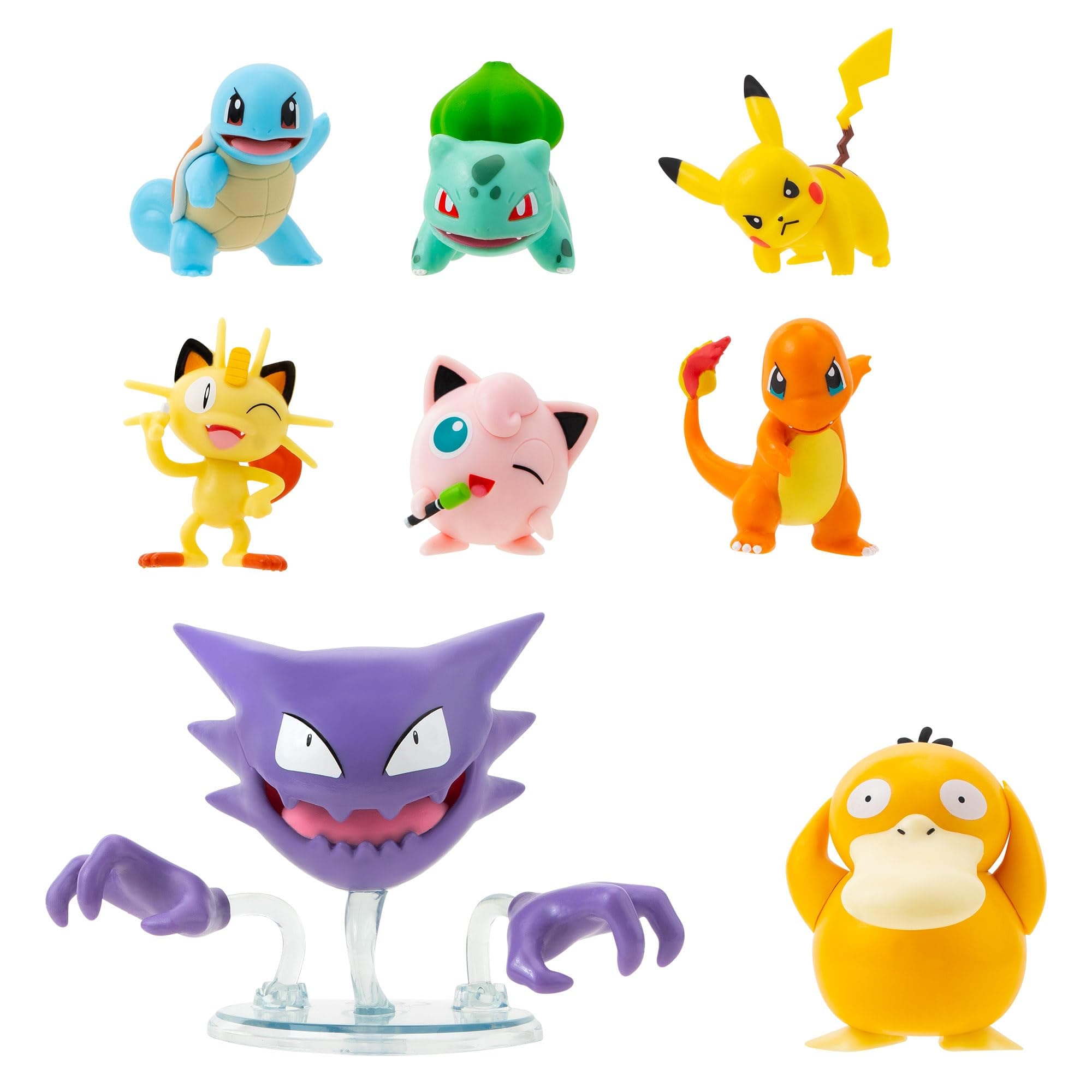 Battle Figure 8 Pack - Six 2-Inch and Two 3-Inch Battle Ready Figures including Pikachu