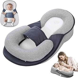 Baby Feeding Support Pillow, Baby Pillows for Sleeping for Newborn, Reflux Breastfeeding Nursing Pillow for Reducing Spit-Up, Bottle Feeding Detachable Pillow (1pc)