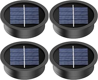 4 Pack Solar Light Replacement Tops(2.76 Inch Top, 2.36 Inch Bottom), Waterproof Replacement Solar Lantern Parts for Outdoor Hanging Lanterns DIY Table Lights Garden Patio Decor