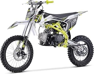 HHH 125cc Dirtbike X18 Dirt Bike DB X18 Racing DB18 Dirtbike 125cc 4 Speed Manual Clutch and Big Size Tires 17/14 inches