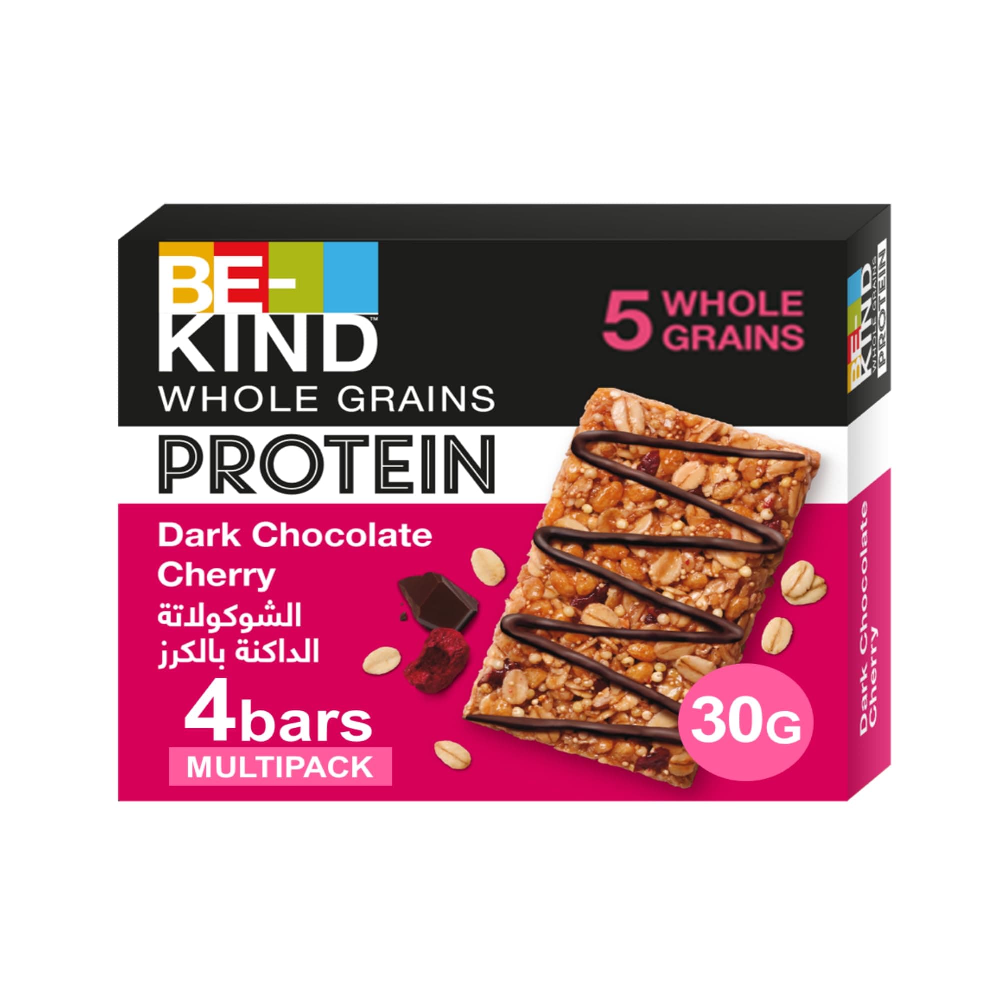 BE-KIND Be Kind Cherry Whole Grain Dark Chocolate 4-Pieces 30 g