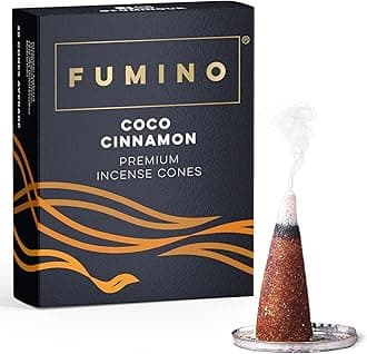 Coco Cinnamon Fresh Incense Cones 20 per Box Masala Agarbatti Joss Scent Fragrance for Relaxation and Meditation, Home and House Decor