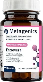 HerWellness Estrovera - Hormone-Free Plant-Based Supplement - Supports Menopause & Perimenopause Relief - Hot Flashes, Night Sweats, Multi-Symptom Support - Vegetarian, Non-GMO - 90 Tablets
