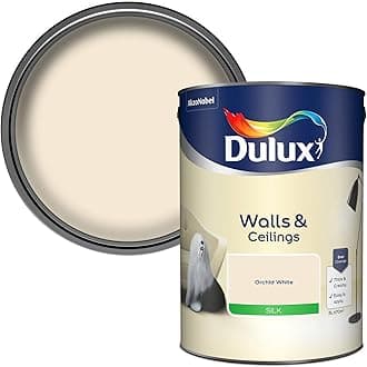 Dulux Silk Emulsion Paint For Walls And Ceilings - Orchid White 5 Litres