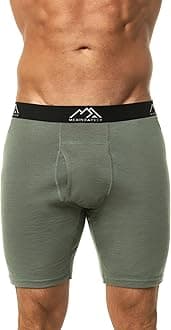 Merino.tech Merino Wool Boxer Briefs Men - Merino Wool Underwear Breathable Dry Fit Comfy Sports Base Layer for Men