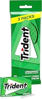 Spearmint Sugar-Free Chewing Gum, 3 Packs of 14 Pieces (42 Total Pieces)