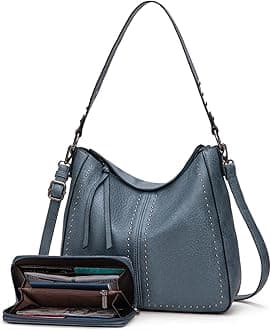 Montana West Purse and Wallet 2Pcs Set Hobo Crossbody Bag for Women Shoulder Handbags with Adjustable Strap