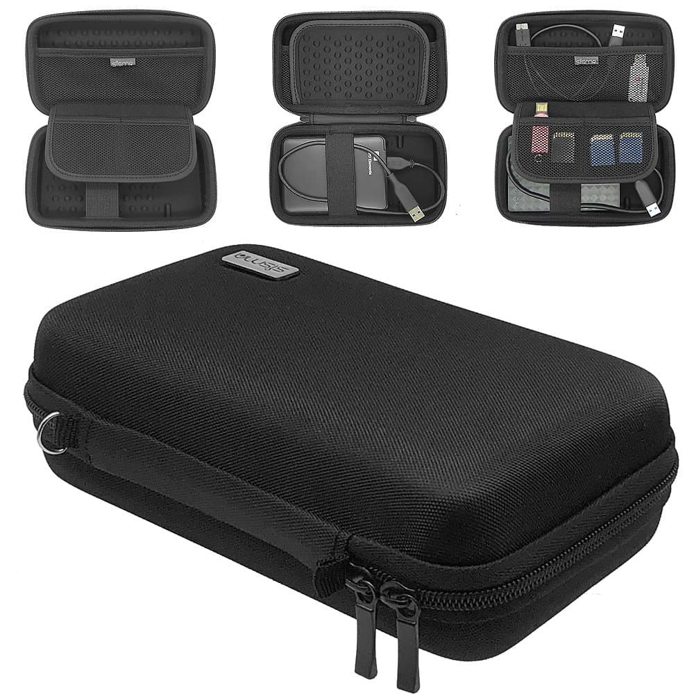 Sisma External Hard Drive Case for 2TB 3TB 4TB 5TB WD Elements My Passport Seagate Expansion Backup Plus Toshiba Maxtor 2.5 inch HDD, Black SCB171101HC-P-B