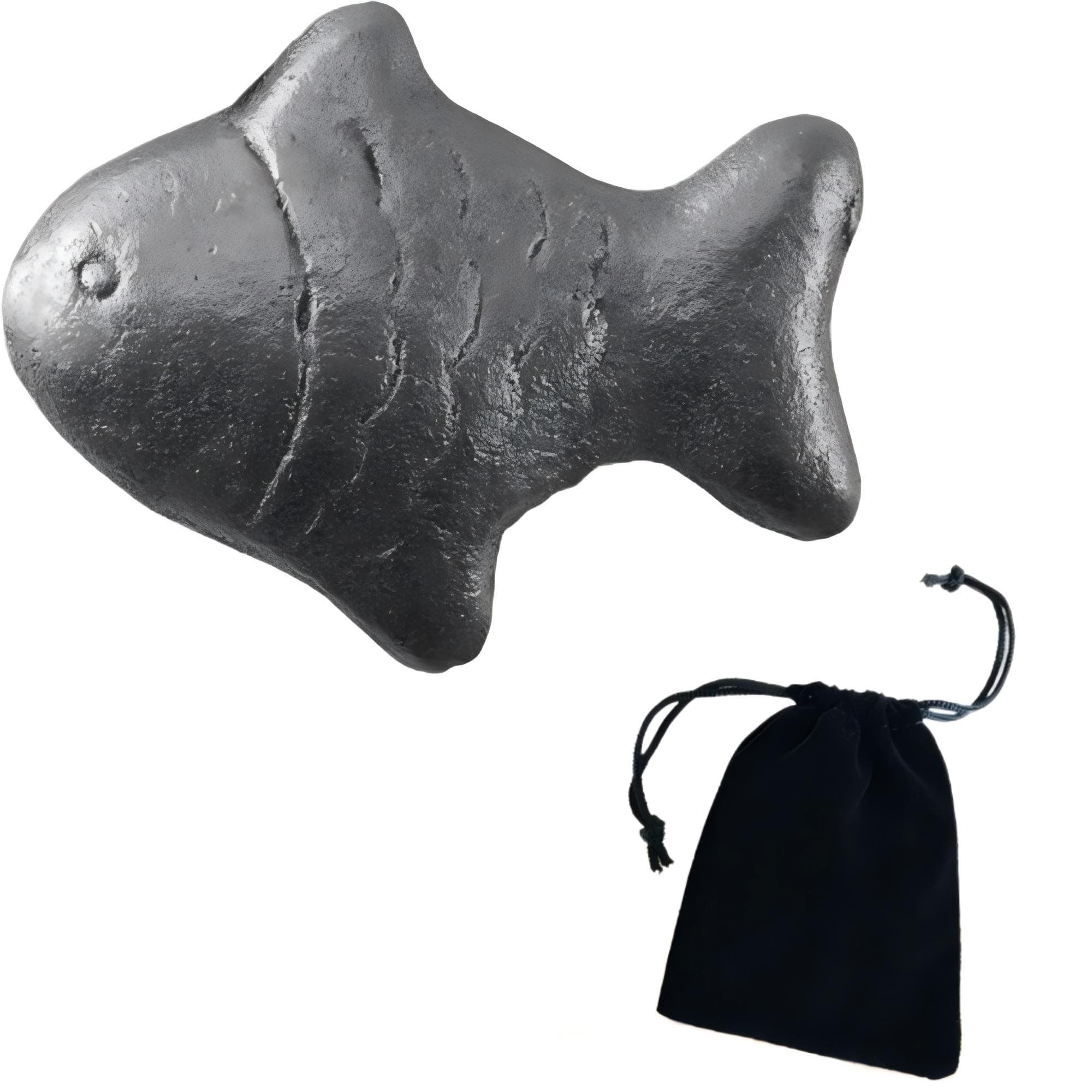 Lucky Iron Fish Cast Iron Fish with Storage Pouch, Iron Fish - A Natural Source of Iron to Reduce The Risk of Deficiency, an Effective and Safe Cooking Tool, Ideal for Pregnant Women Vegans Athletes