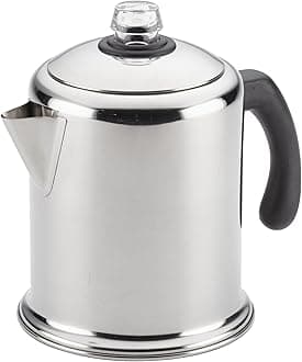 Farberware47053 Classic Stainless Steel Yosemite 12-Cup Coffee Percolator, 12 Cup Coffee Maker, Silver