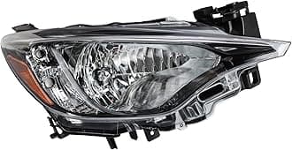 TRQ Passenger Side Headlight Assembly Compatible with 2019-2020 Toyota Yaris L LE XLE 2016 Scion iA SC2503106