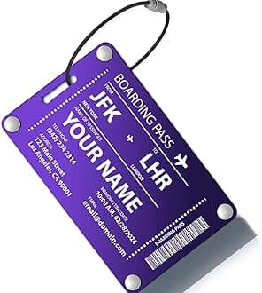 Luggage Tags for Suitcases: Boarding Pass Style Personalized Luggage Tags and Bags with Customizable Flight Details