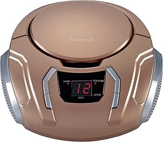 SYLVANIA(R) SRCD261-B-CHAMPAGNE Portable CD Players with AM-FM Radio (Champagne)