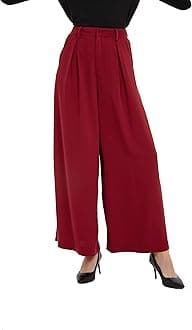 Women High Waist Casual Wide Leg Long Palazzo Pants Trousers Regular Size