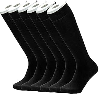 7DayOtter 98% Cotton Rich Dress Socks for Business Mens Womens Casual Socks 6Pack