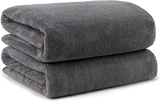 Bath Towels Pack of 2(27'' x 54'') - Soft Feel, Highly Absorbent, Quick Drying Microfiber for Body, Sport, Yoga, SPA, Fitness - Grey