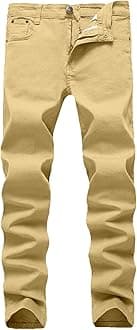 WULFUL Men's Slim Fit Skinny Stretch Comfy Denim Jeans Pants