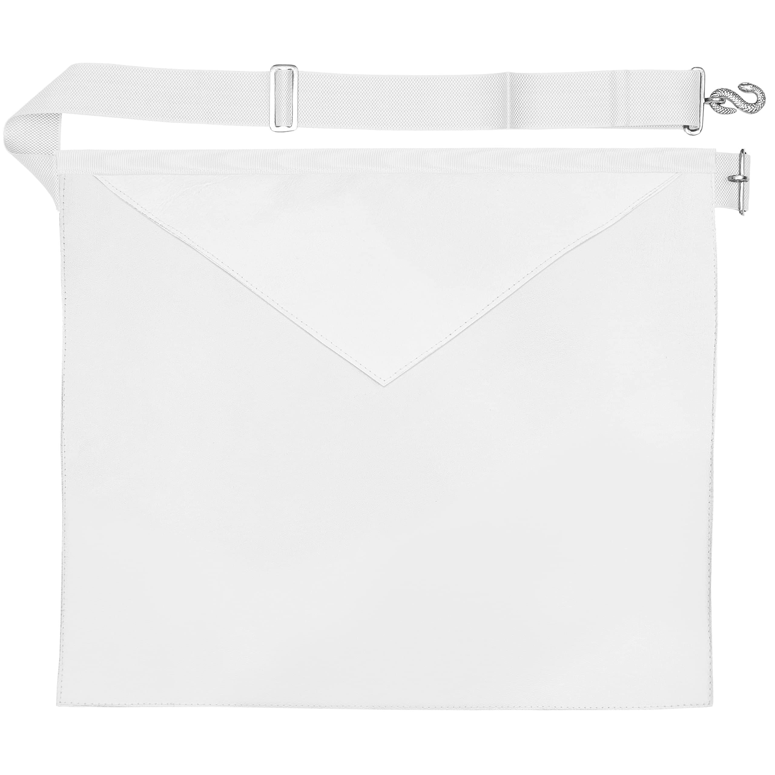 THE MASONIC COLLECTION - Craft Entered 1st Degree Apprentice Apron - White Colour - Lambskin/Imitation Leather - Adjustable Belt - Freemason Gifts For Men