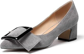 Eldof Pointed Toe Pumps,Classy 2 Inches Block Heel Chic Pumps, Confort Buckle Heel for Office Wedding Dress