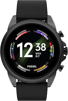 Gen 6 44mm Touchscreen Smartwatch with Alexa Built-In, Heart Rate, Blood Oxygen, Activity Tracking, GPS, Speaker, Smartphone Notifications, Black, Modern