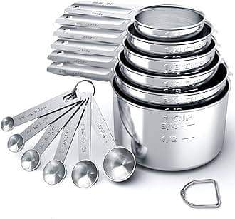 TILUCK Stainless Steel Measuring Cups & Spoons Set, Cups and Spoons,Kitchen Gadgets for Cooking & Baking (12)