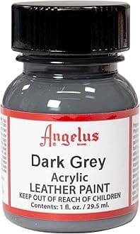 Acrylic Leather Paint, Dark Grey, 1 oz.