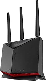 RT-BE86U BE6800 Dual-Band WiFi 7 Router, Supports 4096-QAM, MLO, AI WAN Detection, AiMesh, Subscription-Free Network Security, and Comprehensive VPN Features, Guest Network Pro, Gaming