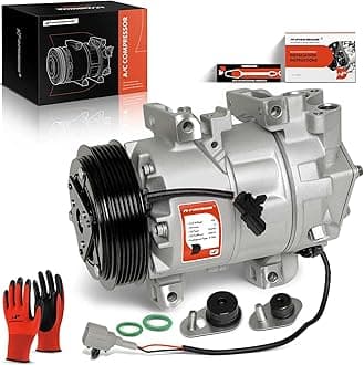 A-Premium Air Conditioner AC Compressor with Clutch Compatible with Nissan Altima 2.5L 2007 2013-2018, Rogue 2.5L 2014-2020, VCS-14EC Style (Not DKS17D), w/Two Plugs