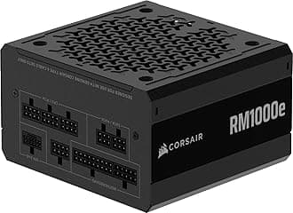 Corsair RM1000e (2025) Fully Modular ATX Power Supply with 12V-2x6 Cable, Compatible with ATX 3.1 and PCIe 5.1, Cybenetics Gold, Capacitors @ 105°C, Black