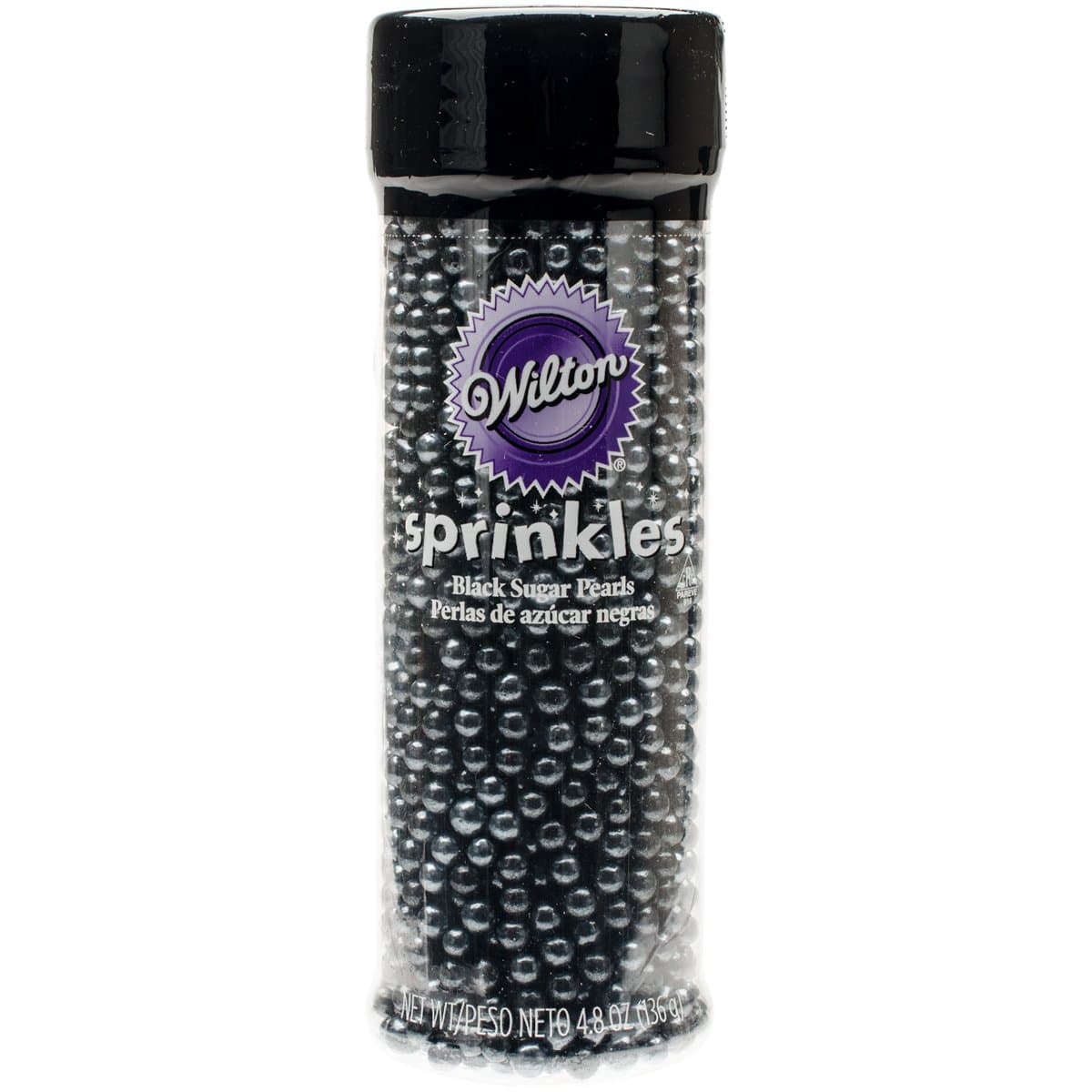 Decorating Sugar Pearls, 4.80 oz., Black
