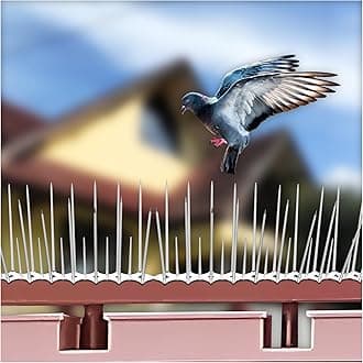- SWAPKART(Pack of 5) Bird and Pigeon Spikes, Pigeon Control Spikes Anti Bird Plastic Spikes for AC Balcony Railing Window Home Protection from Pigeon Dog Monkey Crow Kabootar Transparent