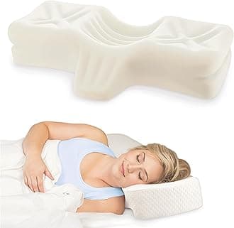 Therapeutica Lite Cervical Orthopedic Foam Sleeping Pillow; for Neck, Shoulder, and Back Pain Relief; Helps Spinal Alignment; Back and Side Sleeping, Medium Firm - Large