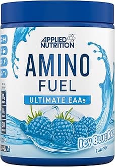 Applied Nutrition Essential Amino Acid (EAA) Powder Supplement Maximize Muscle Growth, ICY Blue Raz, 390 g