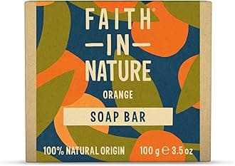 Natural Orange Hand Soap Bar, Detoxifying, Vegan & Cruelty Free, No SLS or Parabens, 100g