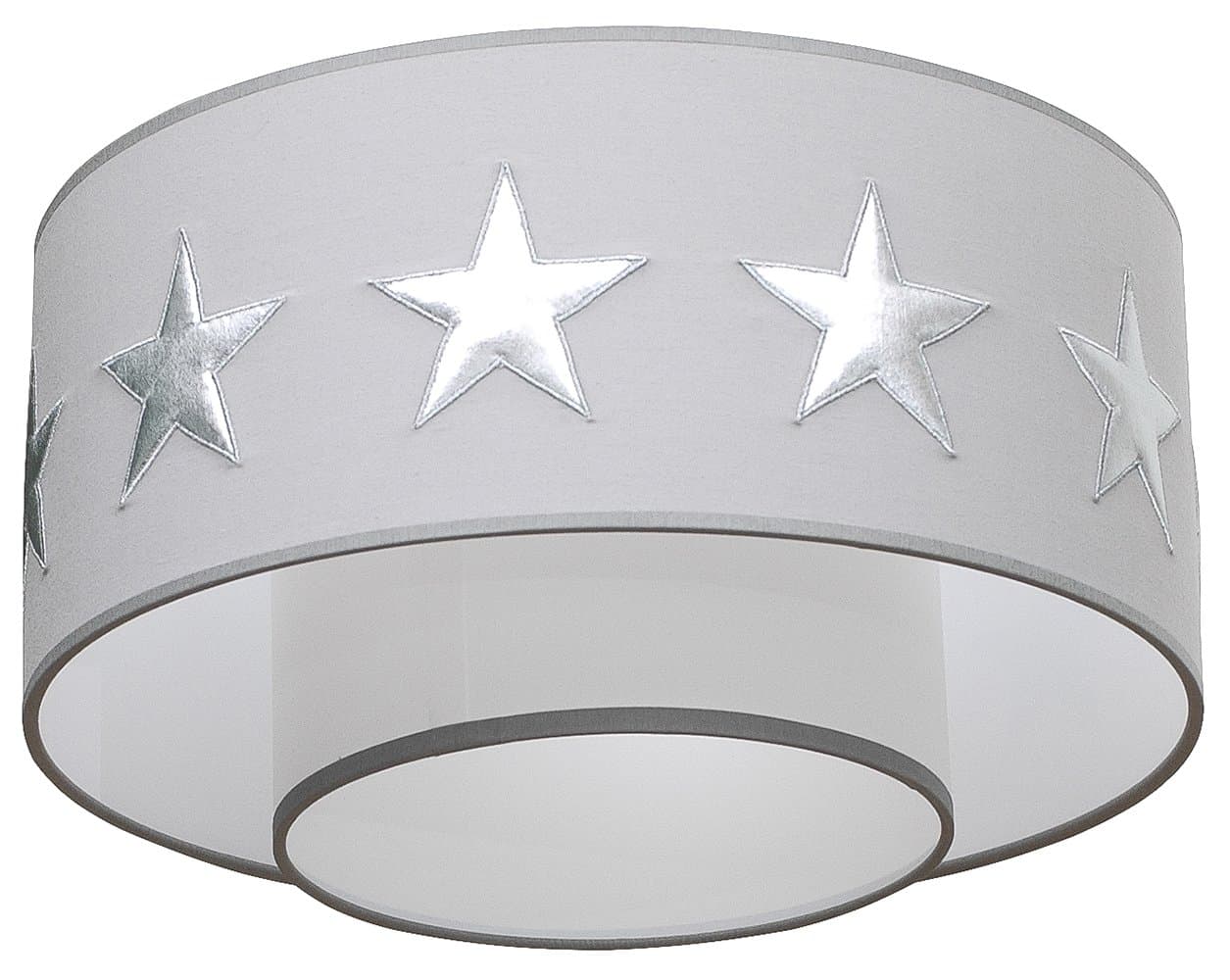 Taftan Ceiling Lampshade Stars Silver (35 cm, Grey)