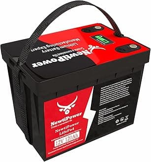 12V 120Ah LiFePO4 Lithium Battery 100A BMS,NewtiPower 10000+ Deep Cycle Lithium Iron Phosphate Battery Great For Winter Power Shortage, RV, Marine and Off Grid Applications (12V 120Ah)