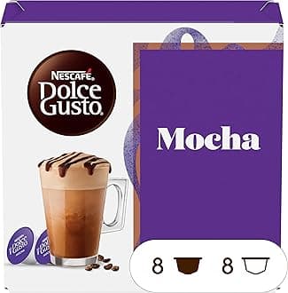 Dolce Gusto Mocha, 10 Packs Total 120 Cups, Medium Roast, Coffee Pods, Nescafe Dolce Gusto Machine, 16 Count