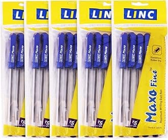 Maxo Fine Ball Pen, Blue, 25 pcs