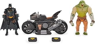Batman Transforming Batcycle Battle Pack with Exclusive 4-inch Killer Croc and Batman Action Figure, Kids Toys for Boys and Girls Ages 4+