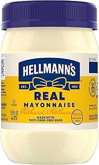 Real Mayonnaise Real Mayo For a Creamy Sandwich Spread or Condiment Gluten Free, Made With 100% Cage-Free Eggs 15 oz