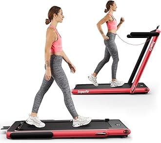 Goplus 2 in 1 Folding Treadmill, 2.25HP Superfit Under Desk Electric Treadmill, Installation-Free with Remote Control, APP Control and LED Display, Walking Jogging for Home Office
