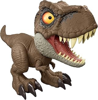 Mattel Jurassic World Messenger Mission! Baby T-Rex JCW01 Children's Figure, Dinosaur Toy, Movable, Large, Total Length: Approx. 8.1 inches (20.5 cm), Ages 4 and up, Brown