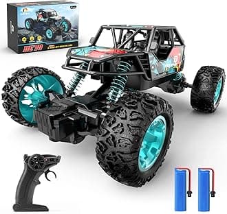 DEERC De70 Remote Control Truck W/ Metal Shell, 60+ Mins, 2.4G Remote Control Car, 1:22 Rc Cars Crawler For Boys, Rc Monster Trucks, Toy Vehicle Car Gift For Kids Adults Girls, Multi