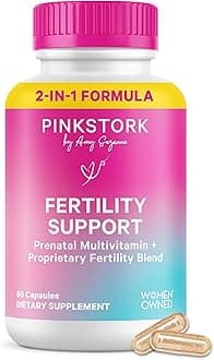 Fertility Supplements for Women | 2-in-1 Conception Support with Inositol, Folate + CoQ10 | Cycle Regularity, Hormone Balance + Reproductive Wellness | 60 Capsules