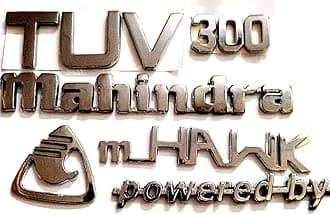 MVKS CAR Badge Emblem Monogram Logo Decal Wrap Sticker 3D Symbol Graphic Compatible with TUV300 TUV 300 TUV-300 KIT 3