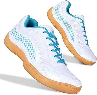 Nivia Flash 2.0 Badminton Shoes for Men | Your Go-to Shoe for Pickleball, Padel, and All Court Sports | Badminton Sports Shoes | (Blue/White/Sky Blue)